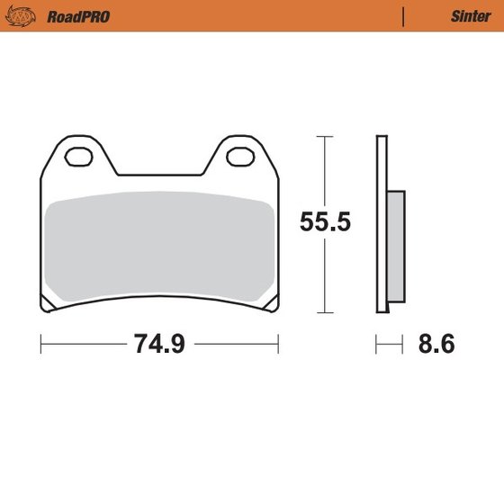 CALIFORNIA 1400 TOURING SE (2016 - 2016) sintered front brake pad | MOTO-MASTER