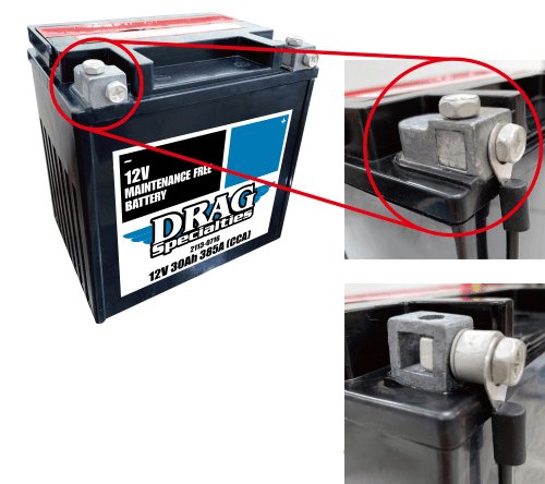 CALIFORNIA 1100 STONE (2002 - 2005) battery drag yix30l-ft and battery drag ytx30l-ft-bs | DRAG SPECIALTIES BATTERIES