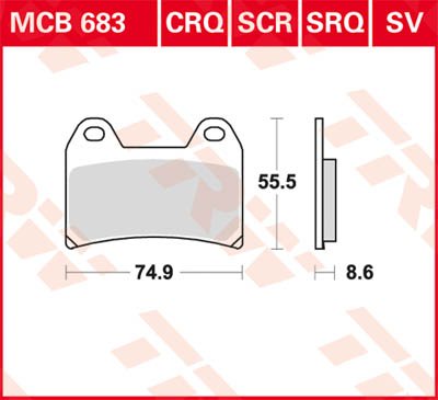 BREVA 850 (2007 - 2009) allround organic standard brake pad | TRW