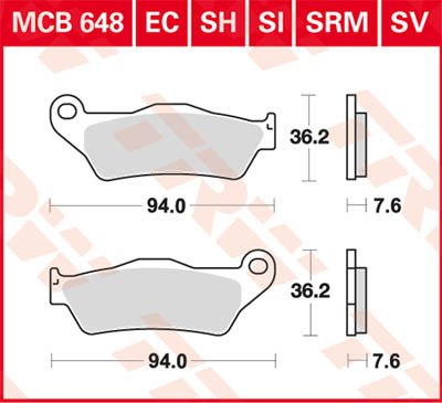 BELLAGIO 940 (2008 - 2015) allround organic standard brake pad | TRW