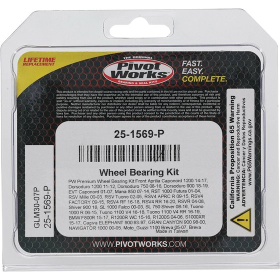 BREVA V 1100 (2005 - 2007) wheel bearing kit front | All Balls