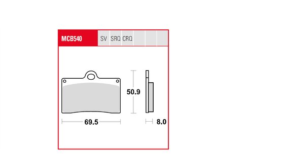 SPORT V11 1100 (1996 - 2000) trq brake pad sintered race | TRW