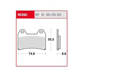 SPORT 1200 (2009 - 2015) sintered metal brake pad | TRW