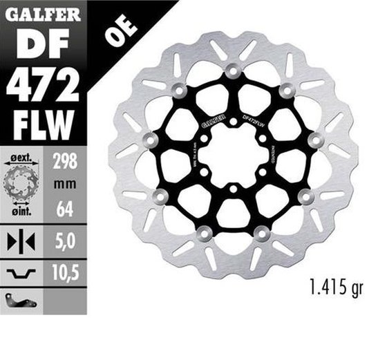 DAYTONA 1000 RS (1992 - 1994) float wave brake disc | GALFER