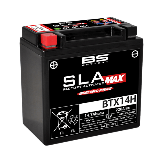 V7 III MILANO CARBON (2018 - 2020) btx14h sla max battery | BS BATTERY