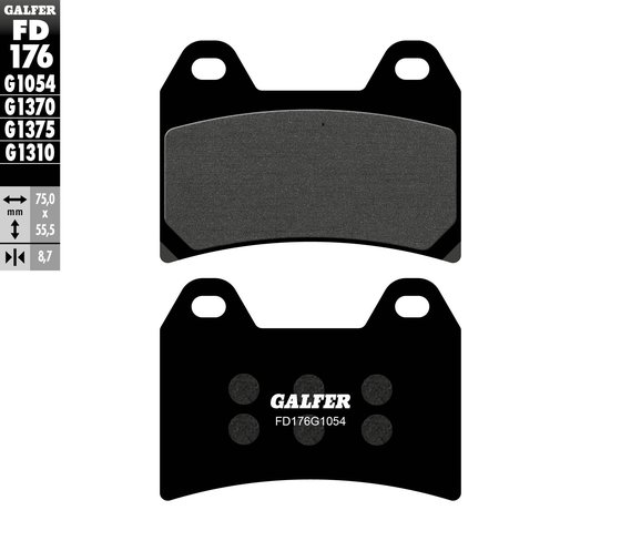 CALIFORNIA 1400 CUSTOM AUDACE ELDORADO (2013 - 2017) semi-metal brake pad | GALFER