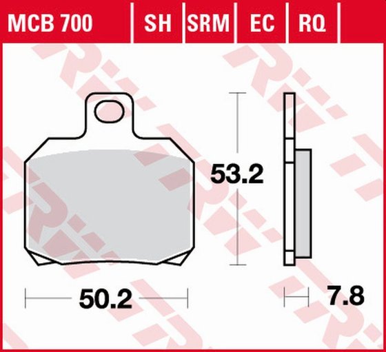 NEVADA 750 (2003 - 2015) organic sport brake pad | TRW