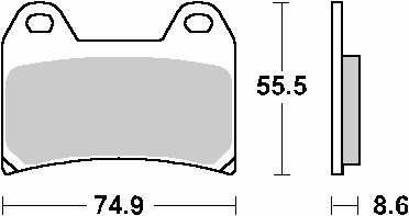 CALIFORNIA 1400 CUSTOM AUDACE ELDORADO (2013 - 2015) brakepads ceramic | SBS