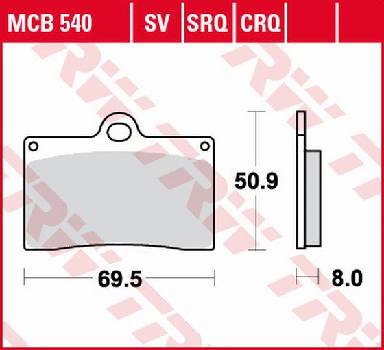 SPORT V11 1100 (1996 - 2000) allround organic standard brake pad | TRW