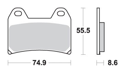 BREVA 850 (2006 - 2009) brakepads sintered | SBS