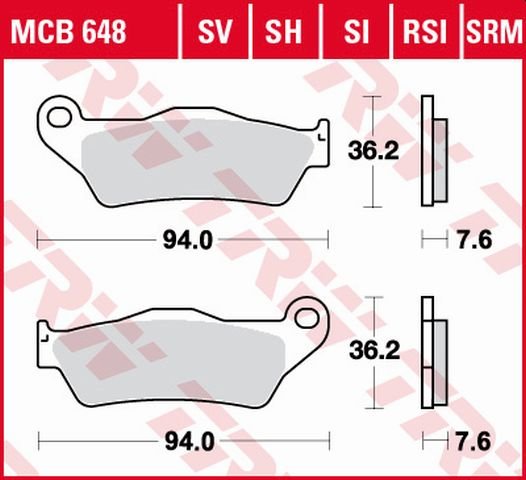 BREVA 850 (2007 - 2009) sintered metal brake pads | TRW