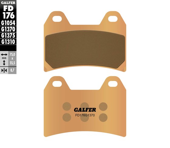 V85 TT (2019 - 2022) street sinter brake pad | GALFER