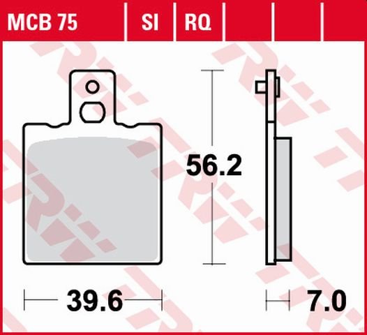 V65 FLORIDA (1986 - 1992) universalios organinės standartinės stabdžių trinkelės | TRW