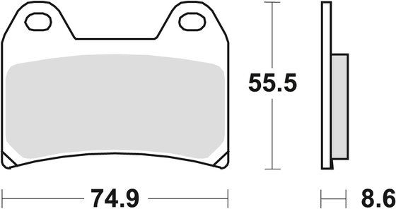 BREVA 850 (2007 - 2009) universalios organinės standartinės stabdžių trinkelės | TRW