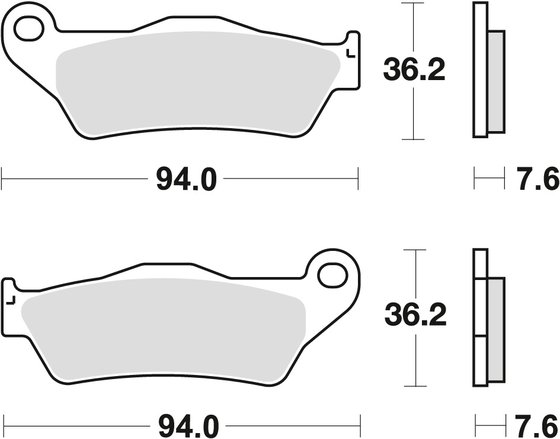 GRISO 8V-1200 (2007 - 2016) universalios organinės standartinės stabdžių trinkelės | TRW