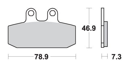 V7 II STORNELLO (2016 - 2018) brakepads ceramic | SBS