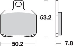 NEVADA 750 (2003 - 2016) brakepads sintered rear | SBS